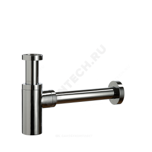 Сифон для умывальника бутылочный латунь 1 1/4"x32 с прямой трубкой 32мм хром без выпуска Орио CX-404