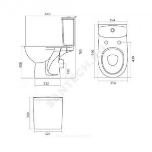 Унитаз-компакт FREJA белый нижний подвод горизонт/выпуск 2/реж дюропласт Soft close Geberit L79211000