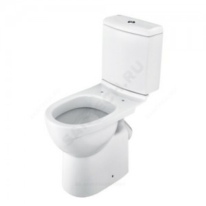 Унитаз-компакт Юнион белый нижний подвод косой выпуск 2/реж дюропласт Soft close тонкое сиденье Santek 1.WH30.2.420