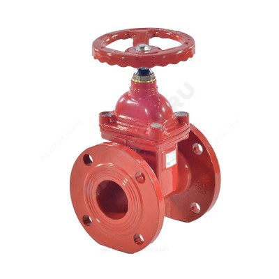 Задвижка чугун 30ч39р аналог МЗВГ обрезиненный клин c гайкой Ду 250 Ру10/16 фл Китай