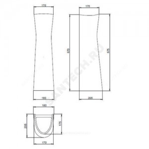 Пьедестал для умывальника Виктория/Воротынский декор бежевый Santeri 1.3601.7.S07.00B.0