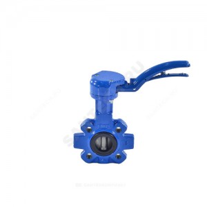 Затвор дисковый поворотный чугун VFY-LH(SYLAX) Ду 100 Ру16 межфл с рукояткой диск чугун манжета EPDM Danfoss 065B7370