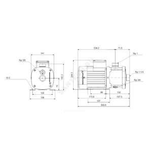Насос многоступенчатый горизонтальный CM-G 5-3 AQQE PN16 1x220-240В/50 Гц Grundfos 97516655