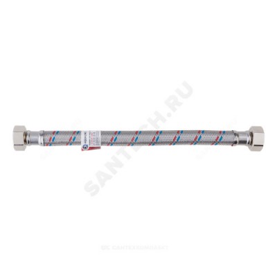 Подводка гибкая для воды нержавеющая оплетка ГИГАНТ 3/4" г-г L=1,0 м AQUALINE 4951
