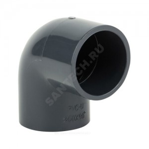 Отвод ПВХ серый под клеевое соед Дн 160х90гр Ру10 напорный Aquaviva