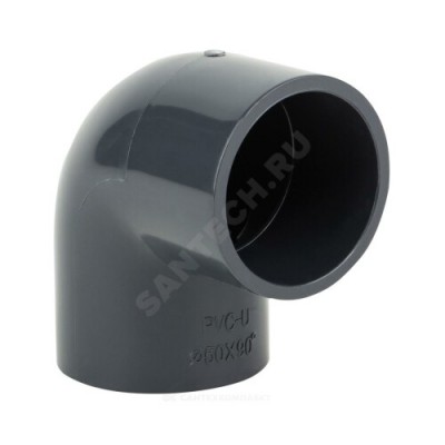 Отвод ПВХ серый под клеевое соед Дн 32х90гр Ру10 напорный Aquaviva