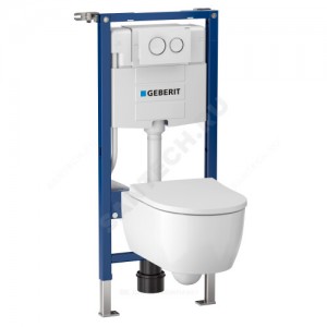 Комплект 4 в 1 Icon унитаз подвесной + инсталляция + кнопка смыва + сиденье дюропласт микролифт Geberit 500.060.TC.I