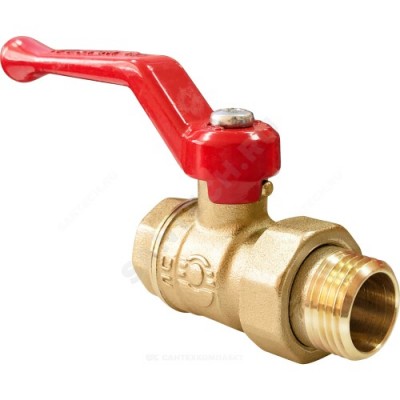 Кран шаровой латунь 11Б27фт1М OPTIMA Ду 20 Ру25 ВР/"американка" полнопроходной рычаг VALFEX VF.225.L0R1.034