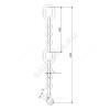 Цепь подъемная с карабином сталь оц L=6 м Grundfos 98425781