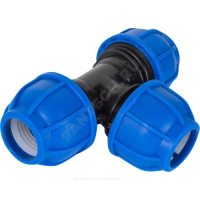 Тройник компрессионный ПЭ Дн 50 VALFEX 1210012505050