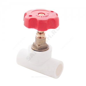 Клапан (вентиль) PP-R запорный серый внутренняя пайка Дн 20х90гр RTP (РосТурПласт) 15523