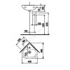 Умывальник угловой подвесной Deep by Jika (Olymp) 45 белый Jika 8.1661.2.000.104.1