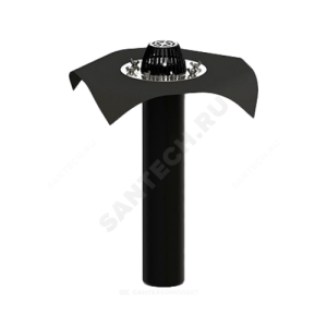 Воронка кровельная с вертикальным выпуском PP Дн 110 c листвоуловителем, прижимным фланцем из нержавеющей стали Татполимер ТП-01.100/6/В