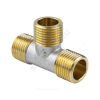 Тройник латунь никель Ду 15 (1/2") НР/НР/НР 9010 ГОСТ 32585-2013 Aquasfera 9010-01