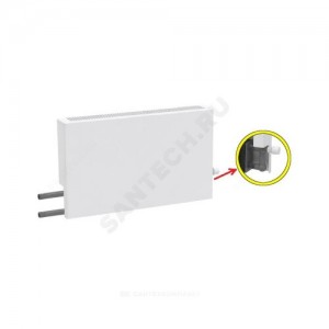 Конвектор настенный концевой Универсал ТБ КСК 20 (малой глубины) 0.655кВт двухтр с т/клапаном (угл) Danfoss 013G2152 бок/п НР 3/4" ТЗПО