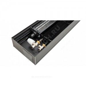 Конвектор внутрипольный радиусный QSK без решетки с вентилятором подключение - справа со стороны помещения Mohlenhoff QSK-260-110-2250RB