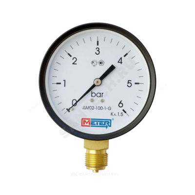 Манометр ДМ02-100 радиальный Дк100мм 0-40 бар G1/2" Метер