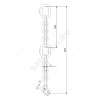 Цепь подъемная с карабином сталь оц L=8 м Grundfos 98425786