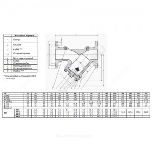 Фильтр сетчатый Y-образный сталь Ду 100 Ру40 фл 821F ГОСТ 33259-2015 исполнение D паз Zetkama 821F100E43