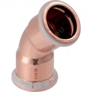 Отвод медь 45гр Дн 12 пресс Mapress Geberit 60601