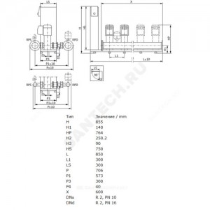Установка повышения давления SiBoost Smart 2 HELIX V 404-MOD Wilo 2451751