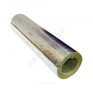 Цилиндр навивной минеральная вата ROCKWOOL 100 кашированный фольгой 70/70 L=1м ROCKWOOL 135274