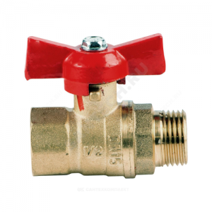 Кран шаровой латунь Стандарт 231 аналог 11б27п1 Ду 15 Ру16 ВР/НР полнопроходной бабочка ГАЛЛОП 103165 .