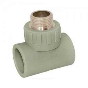 Тройник PP-R комбинированный серый НР Дн 20х3/4" VALFEX 10128120Г