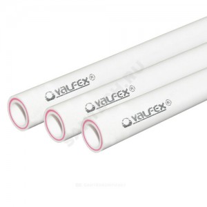 Труба PP-R белая арм стекловолокном Дн 50х8,3 Ру25 SDR6 Т<90С L=4м VALFEX 10106050