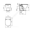 Унитаз без бачка TESI AquaBlade горизонт/выпуск без сиденья Ideal Standard T007701