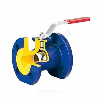 Кран шаровой чугун 565A Ду 250 Ру10 фл рукоятка Тмакс=100 оС Zetkama 565A250B05