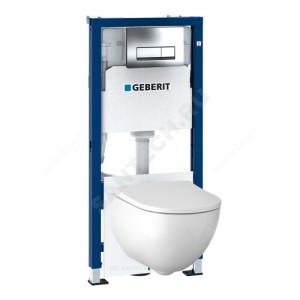 Комплект 4 в 1 Acanto унитаз подвесной + инсталляция + кнопка смыва + сиденье 2/реж Soft close Geberit 500.128.21.A