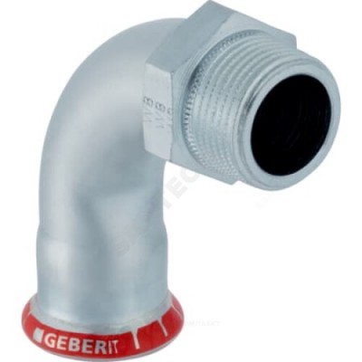 Отвод сталь углеродистая 90гр Дн 42х1 1/2" пресс/НР Mapress Geberit 23510