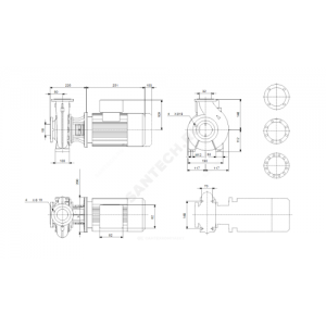 Насос консольно-моноблочный NB32-125/106 A-F2-A-BQQE PN16 3х220-240/380-415В/50Гц Grundfos 98127311