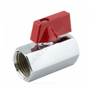 Кран шаровой латунь хром мини 1030 Ду 15 Ру10 ВР полнопроходной флажок Aquasfera 1030-01