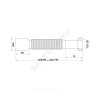 Гофра с гайкой 1 1/4"x40 L=320-730мм АНИ Пласт K204
