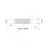 Гофра с гайкой 1 1/4"x40 L=320-730мм АНИ Пласт K204
