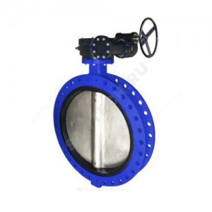 Затвор дисковый поворотный чугун VPE4548-08EP Ду 350 Ру16 межфл с редуктором диск чугун манжета EPDM Tecofi VPE4548-08EP0350