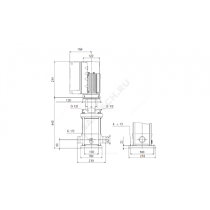 Насос многоступенчатый вертикальный CRNE1-13 A-P-G-E-HQQE PN25 1х200-240В/50 Гц Grundfos 98389440