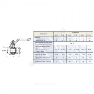 Кран шаровой латунь 11б27п5 Ду 15 Ру16 ВР полнопроходной рычаг Цветлит ZW10040