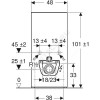 Модуль сантехнический для подвесного унитаза Monolith Plus Geberit 131.221.00.5
