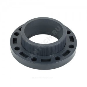 Фланец ПВХ серый под клеевое соед Дн 75 Ру10 напорный Aquaviva