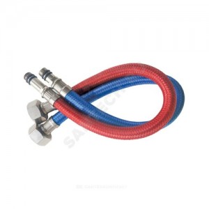 Подводка гибкая для смесителя нейлоновая оплетка М10-1/2" г-ш L=0,4 м пара (упаковка СКИН) Центр Сантехники (Подольск) ГП002003