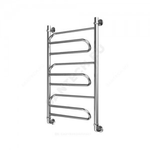 Полотенцесушитель водяной нерж сталь Лесенка Ду 25 (1") НР 500х800мм нижнее подключение в/к соединитель (1"х3/4") Ручей Элит-Металл В-20-09