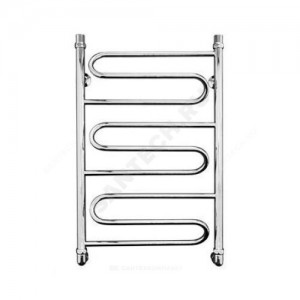 Полотенцесушитель водяной нерж сталь Лесенка Ду 25 (1") НР 500х800мм нижнее подключение в/к соединитель (1"х3/4") Ручей Элит-Металл В-20-09