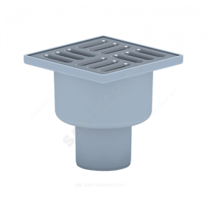 Трап нерегулируемый с "сухим" затвором Дн 50 с нержавеющей решёткой 100х100мм вертикальный выпуск АНИ Пласт TQ5202