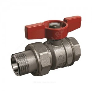 Кран шаровой латунь хром R859 Ду 15 Ру35 ВР/"американка" полнопроходной бабочка Giacomini R859X323.